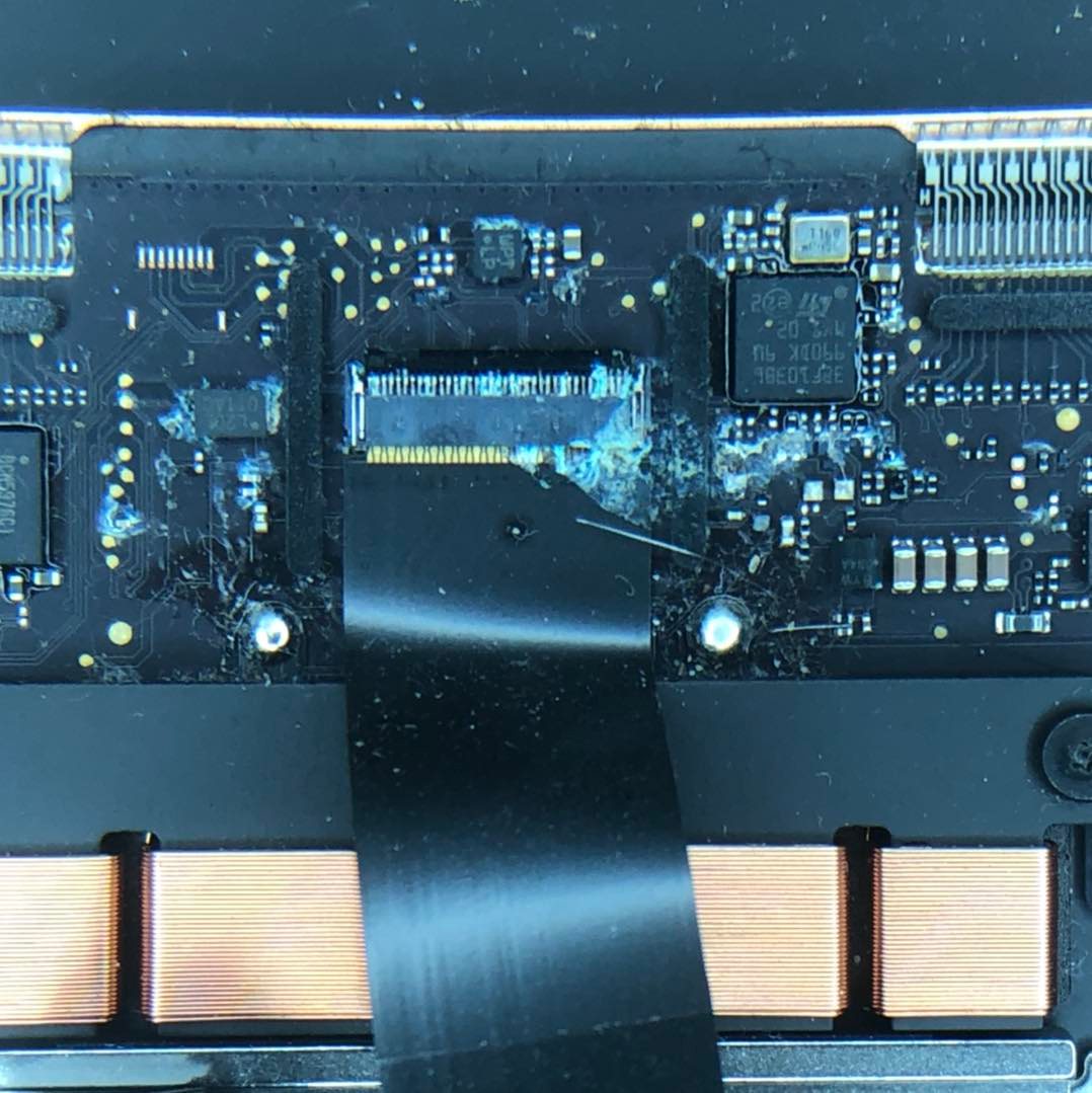 Motherboard from inside a laptop